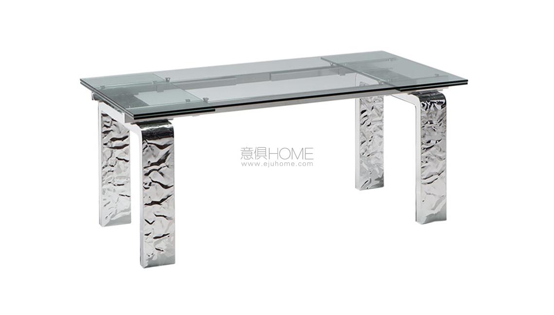 Tavolo in cristallo e acciaio Mito餐桌
