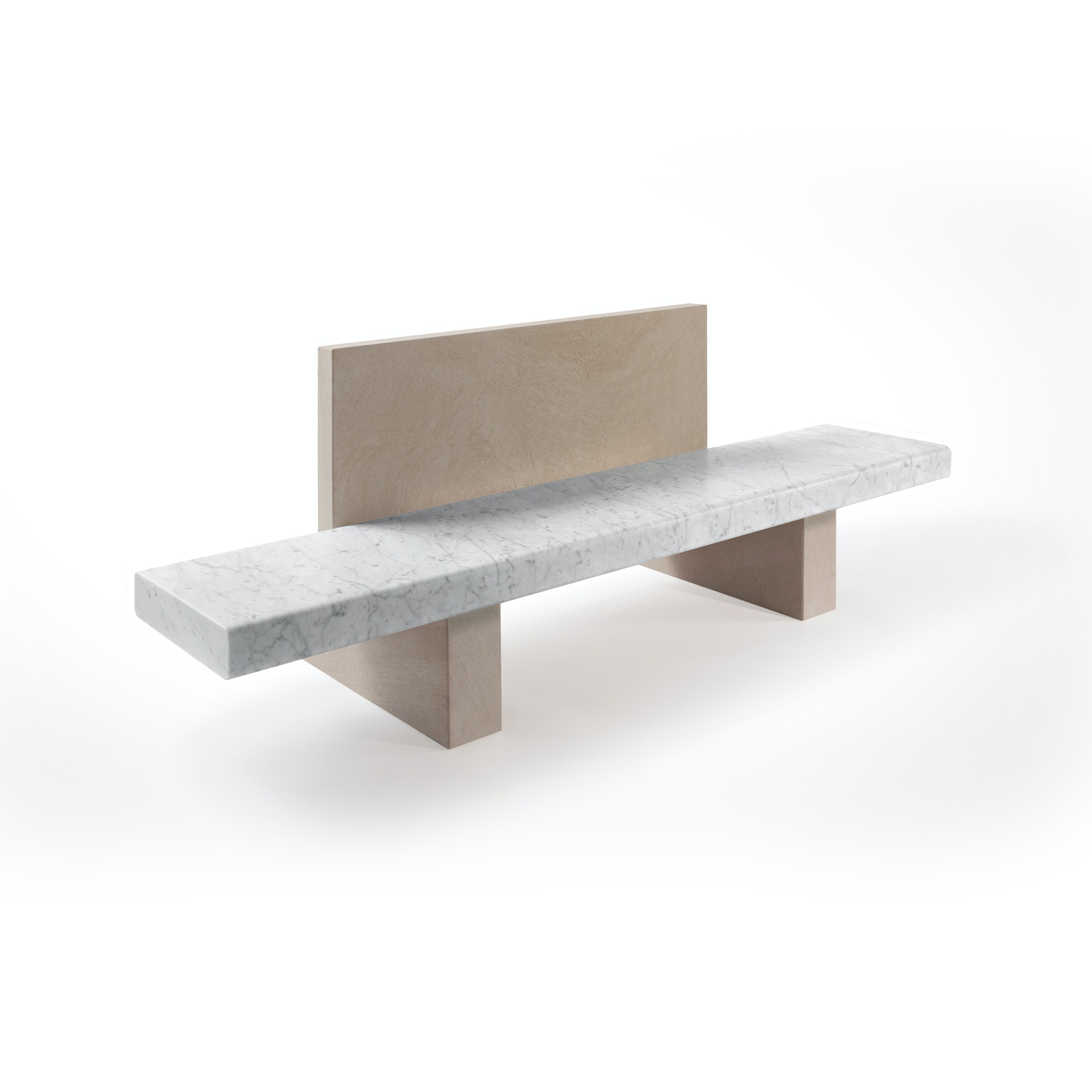 ‘Span’ Outdoor Bench with back support 長(zhǎng)凳