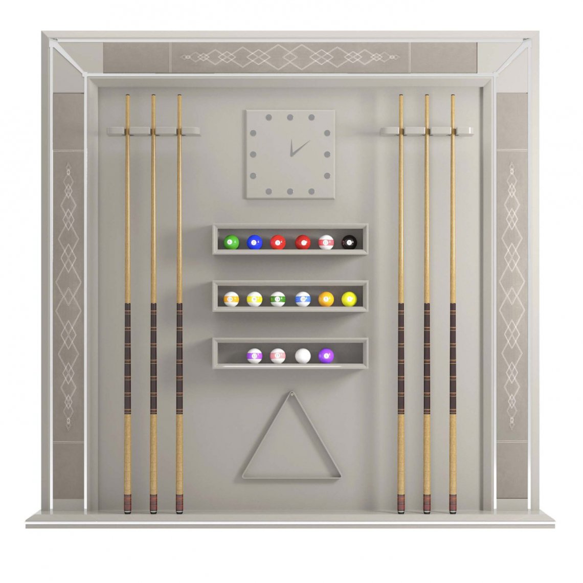 Vismara DesignFRAME NRHOMBUS CUE RACK臺(tái)球桿架