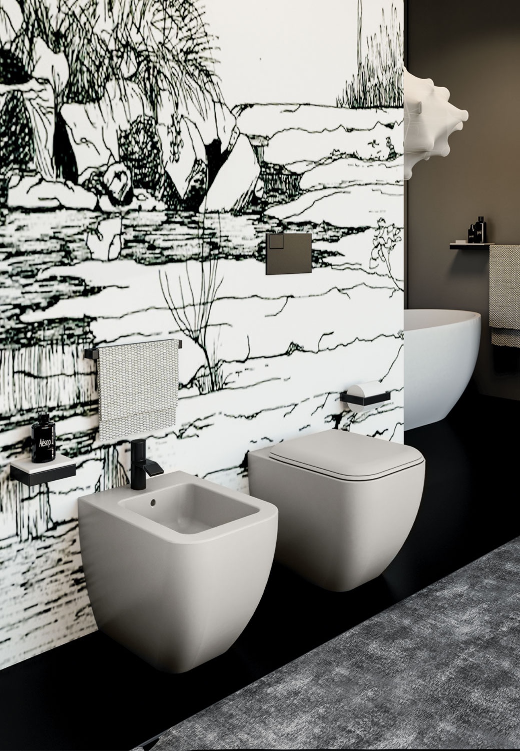 CIELOShui Comfort落地式一孔坐浴盆