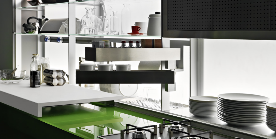 VALCUCINEArtematica Vitrum Verde Prato廚房