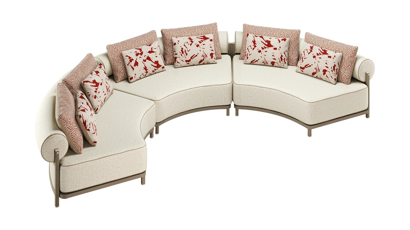 FRATOSAINT-TROPEZ戶外弧形沙發