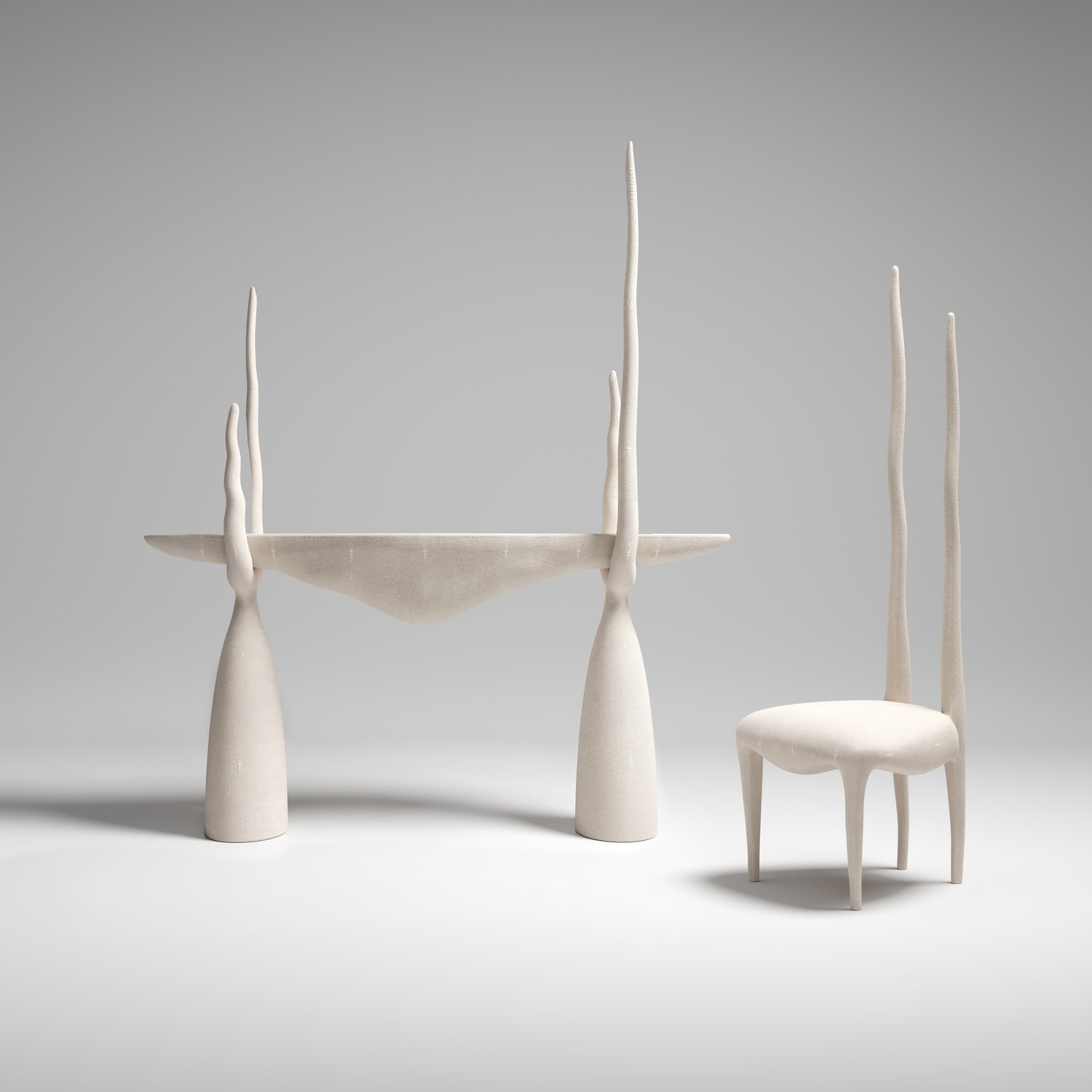 R&Y AugoustiSylvie Console and Sylvie Chair控制臺和椅子