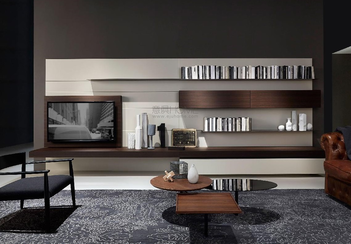 porro深色系現(xiàn)代書(shū)房